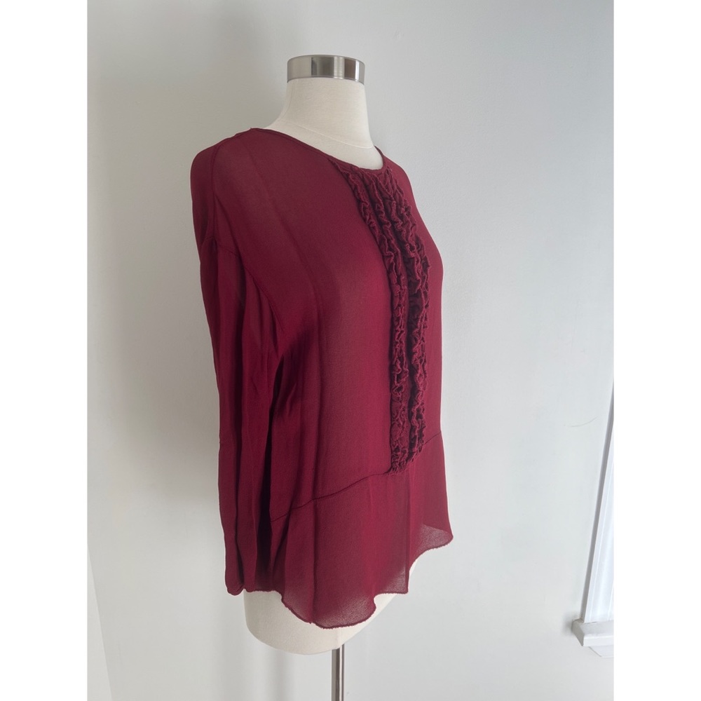 Long Sleeve Ruffle Blouse
